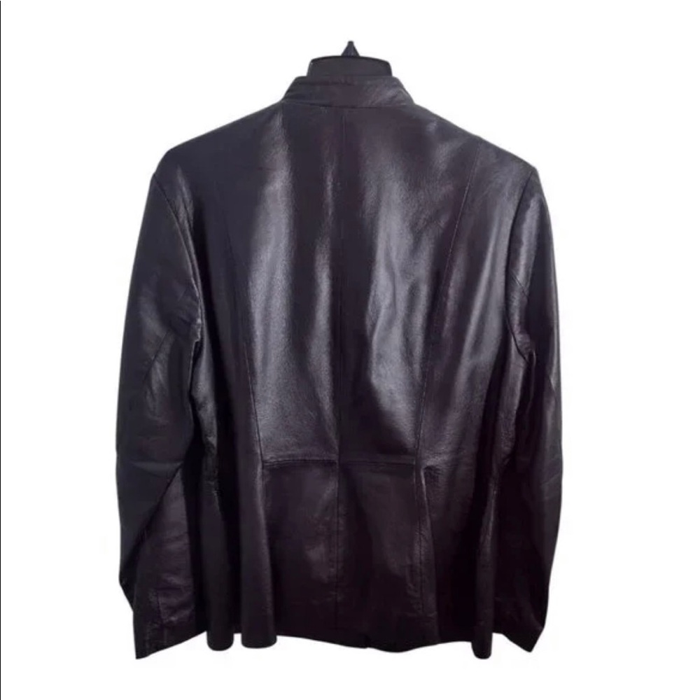 Newport News Black Leather Jacket - Picture 2 of 3